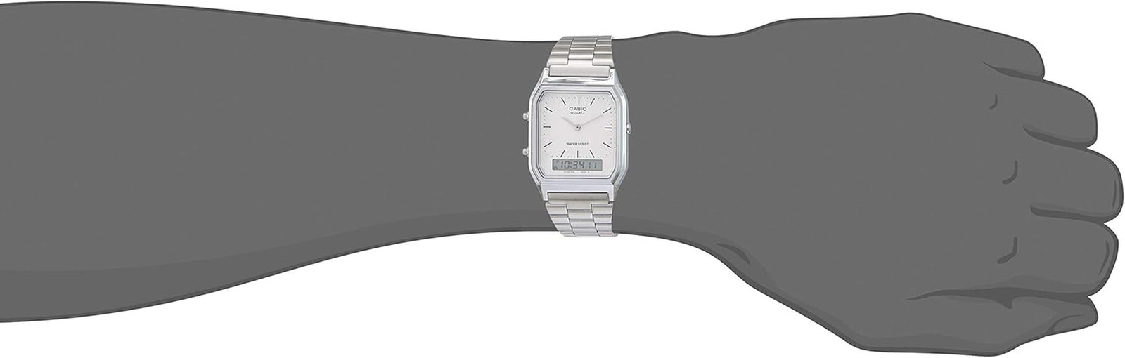 – Mens Watch – AQ230A7D, Silver, Core