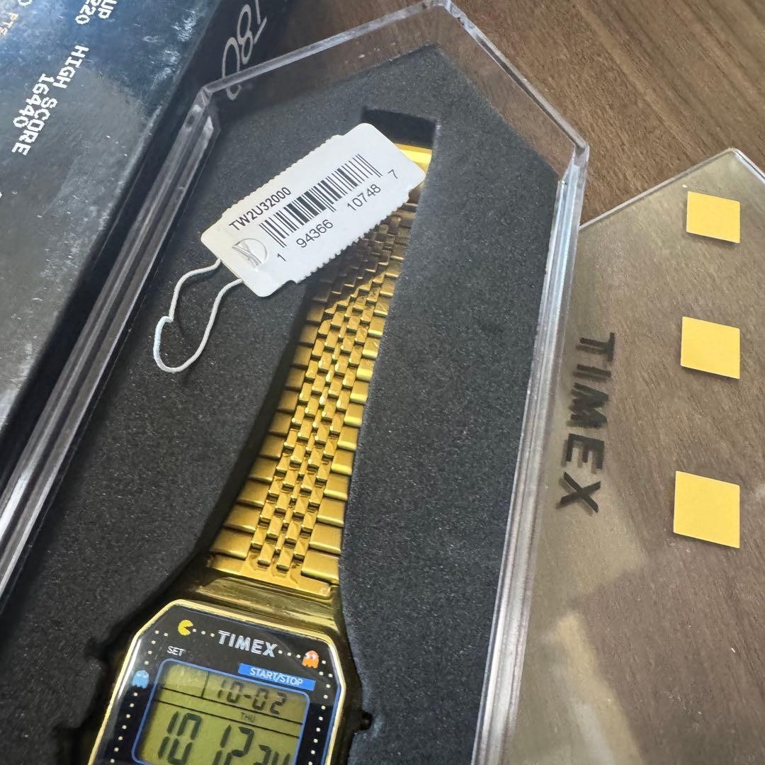 TIMEX T80 PACMAN 40th Anniversary Limited Edition Display Gold Indiglo