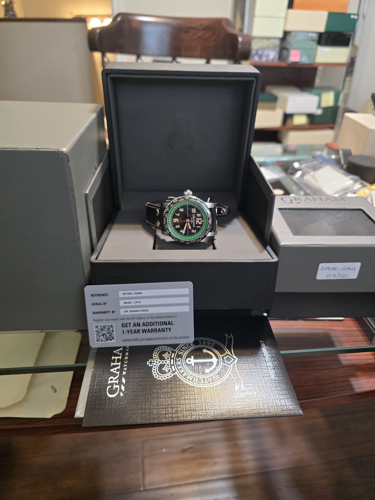 Graham Fortress City GMT 2FOBC.G04A 44MM S/S Left Handed Auto Strap Watch.New.BP