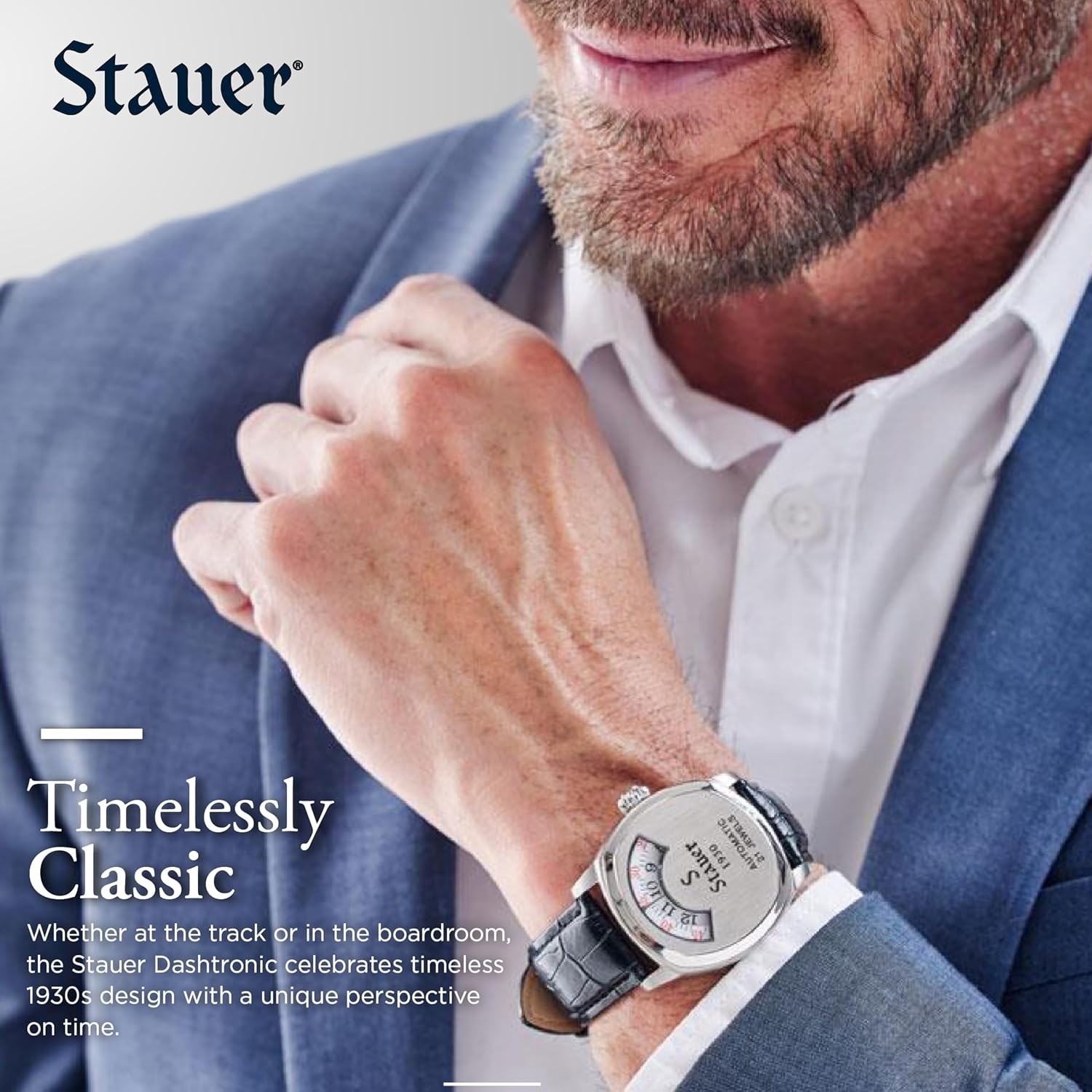 Stauer 1930 Dashtronic Watch – Cotswold Genuine Mens Watches Leather Black