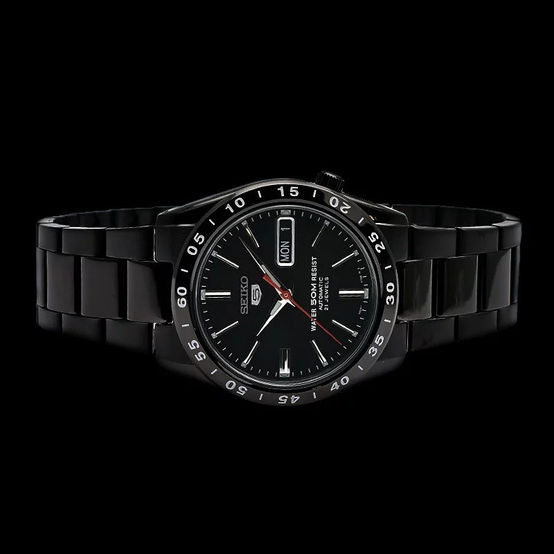 SEIKO 5 Automatic SNKE03K1 Jet Black Men’s Watch In Box Casual/Business