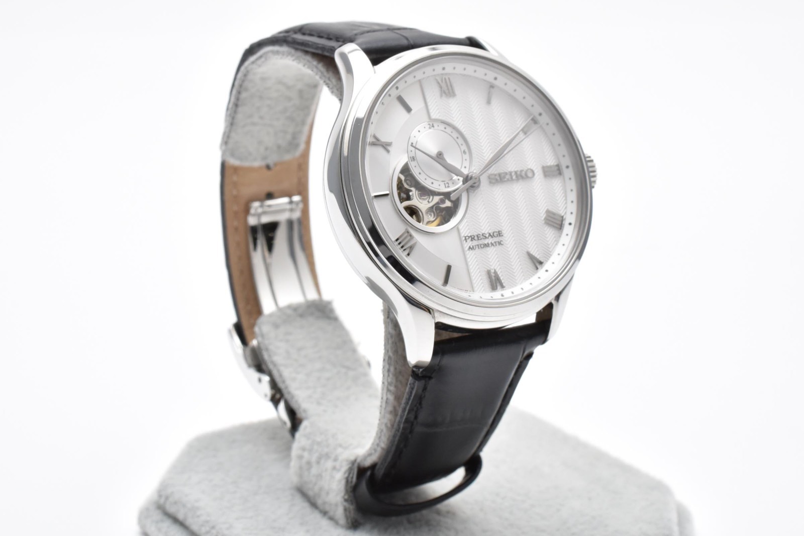 [MINT/BOX] SEIKO Presage 4R39-00W0 Automatic White Open Heart Men’s Watch JAPAN