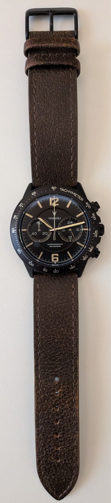 Vincero Apex Limited Edition Black Dial with Chronograph, Tachymeter 42mm