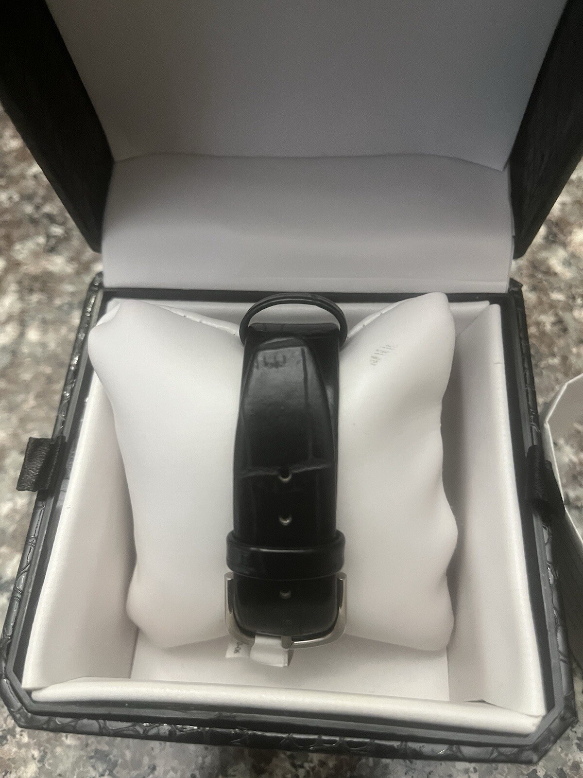 Coldwater Creek Pedre Croc n Scroll Women’s Watch W Croc Leather&Box New Battery
