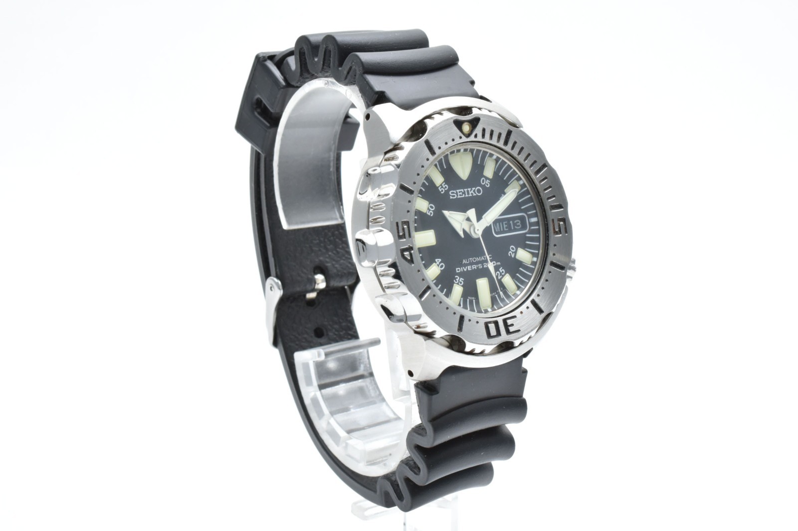 【NEAR MINT/BOX】SEIKO 7S26-0350 Black Monster Automatic Men’s Watch 42mm JAPAN