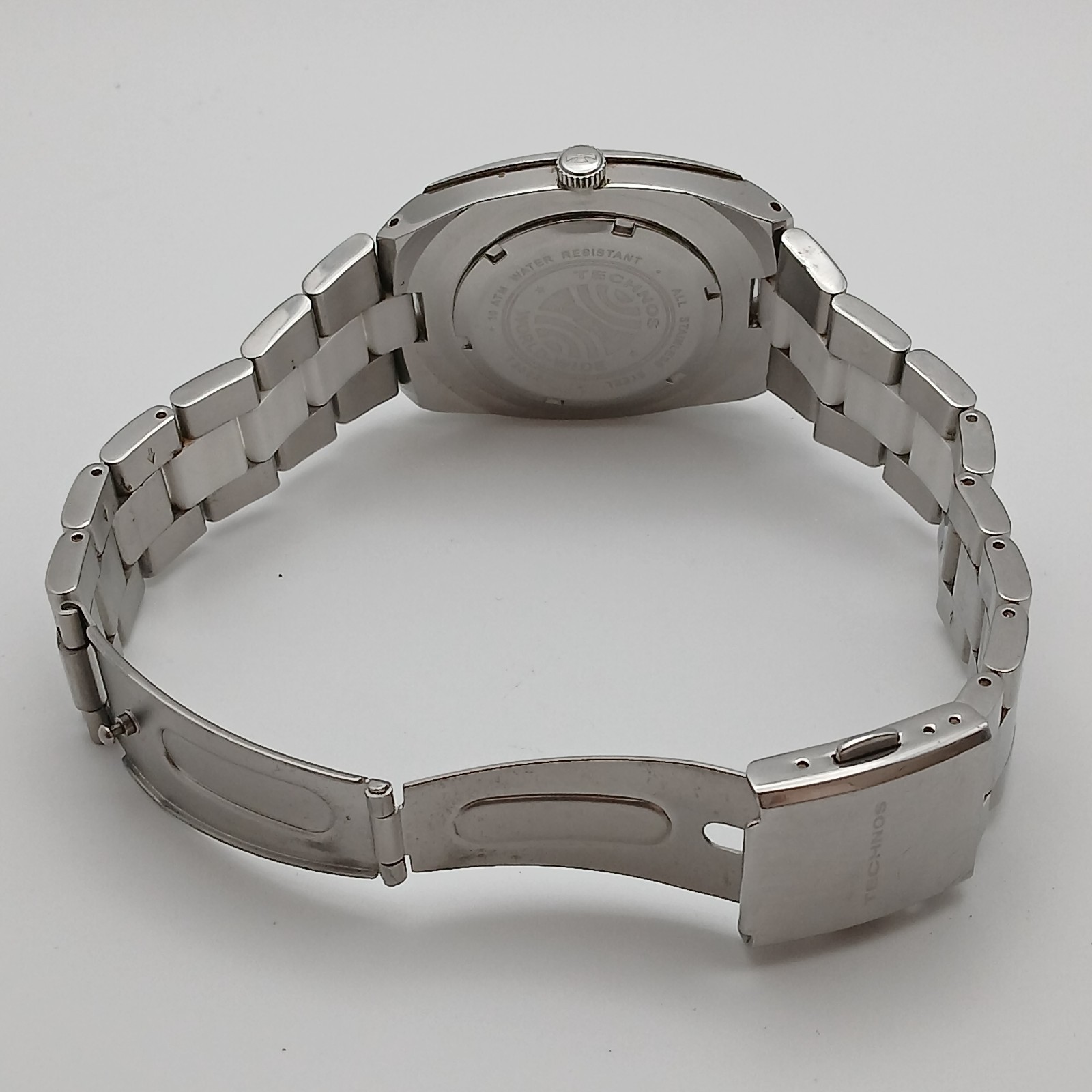 TECHNOS T2592 Ceramic & Stainless Steel Quartz White Dial Men’s Watch 10ATM