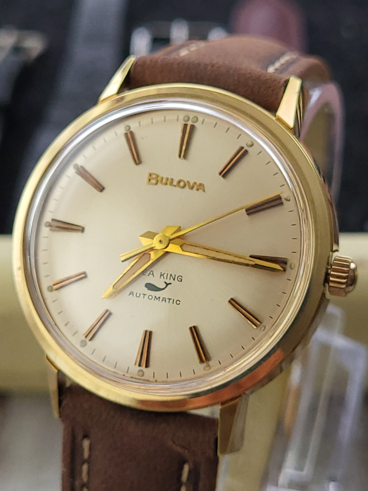 Bulova “sea king whale” automatic watch (full service).