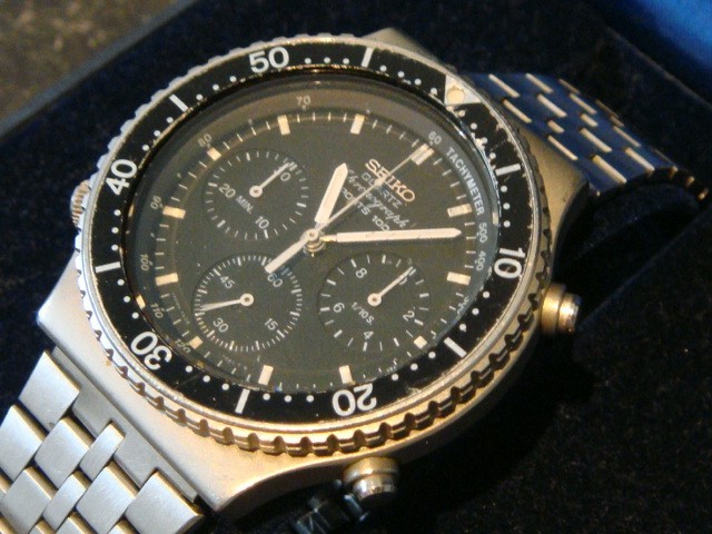 Seiko SQ 7A28-7049 June 83 Speedtimer vintage chronograph sports 100 & box VGUC