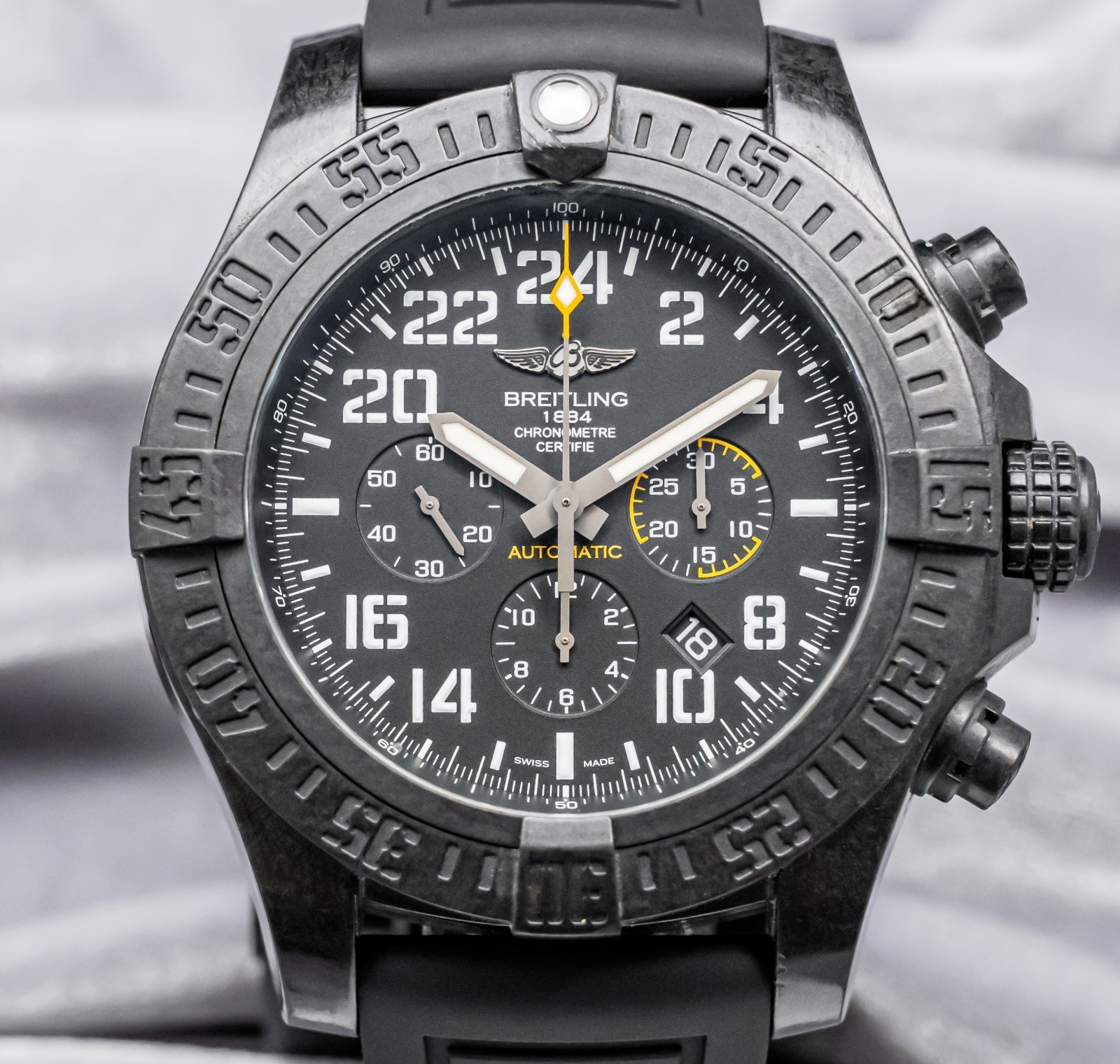 Breitling Avenger Hurricane 50mm Black 24H Dial Complete Military XB1210