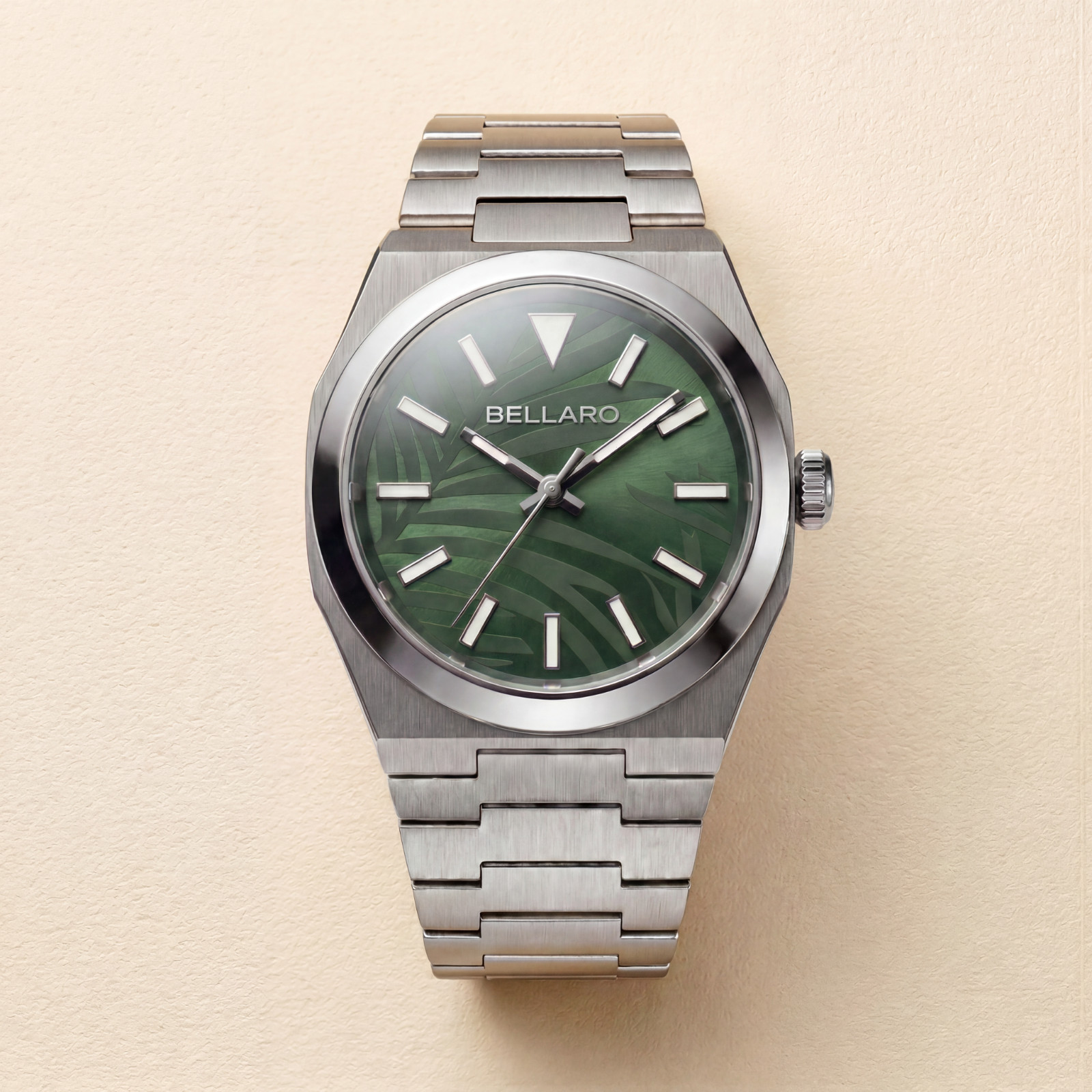 BELLARO Date Watch – Japanese Automatic NH35 – Sapphire Crystal Green Dial