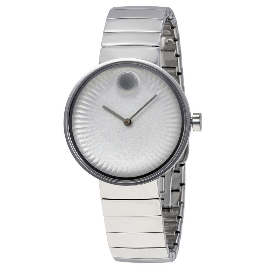 Movado Edge Silver Stainless Steel Sapphire Crystal Ladies Watch 3680012 New