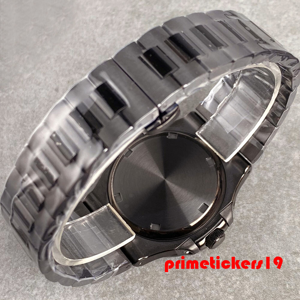 Tandorio 40mm Black Pvd Square NH35A Date Automatic Watch for Men Sapphire Lume