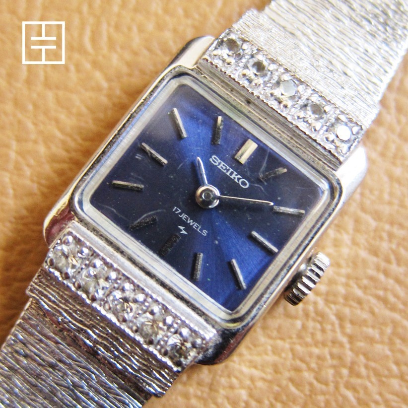 SEIKO 21-3141 17 Jewels White Gold Plated Ladies’ Mechanical Watch MADE IN JAPAN