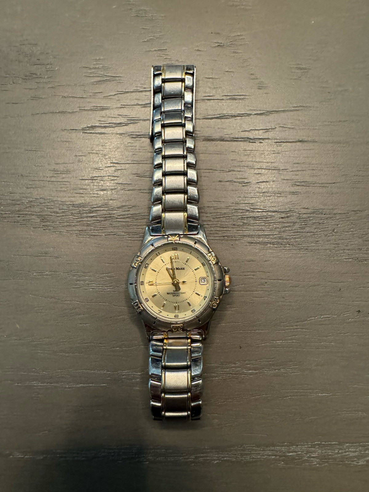 Hugo Max Men’s Quartz Wristwatch Water-Resistant Silver Gold Stainless Steel