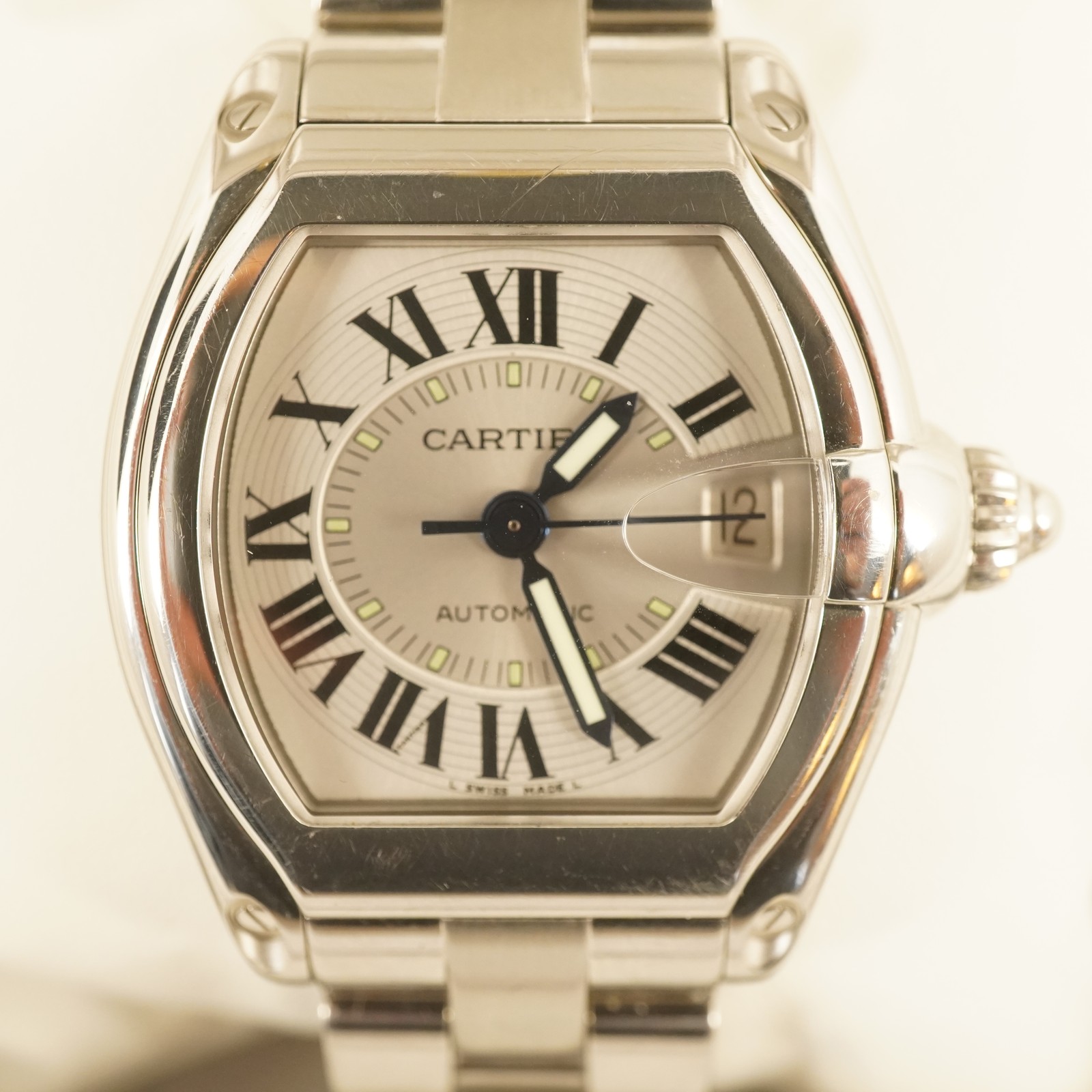 Cartier Roadster 2510 Stainless Steel 38mm Watch – Free Shipping USA