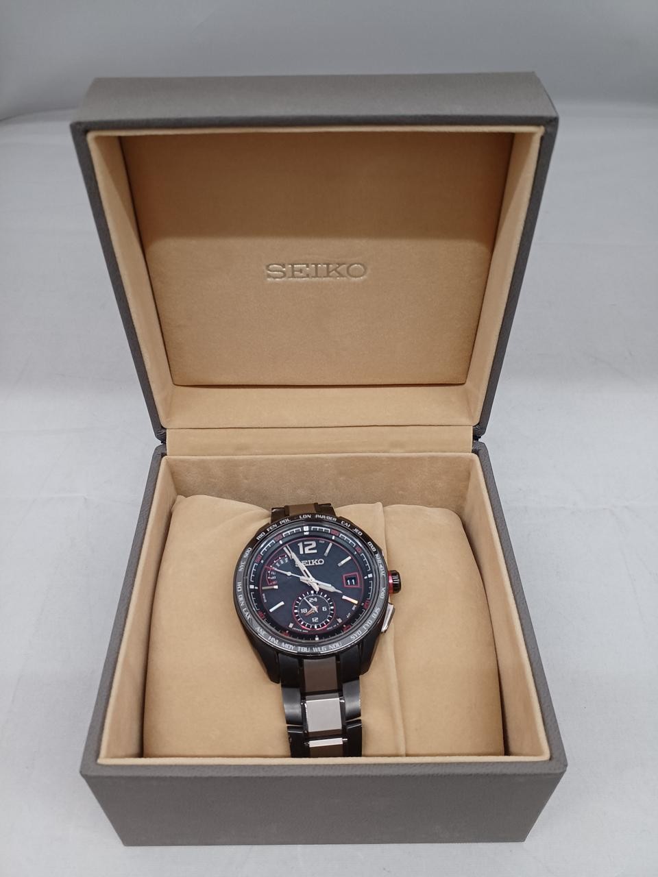 [A4N] Seiko Brightz 8B63-0AN0 Solar Radio Wave Titanium Men Watch [c2v]