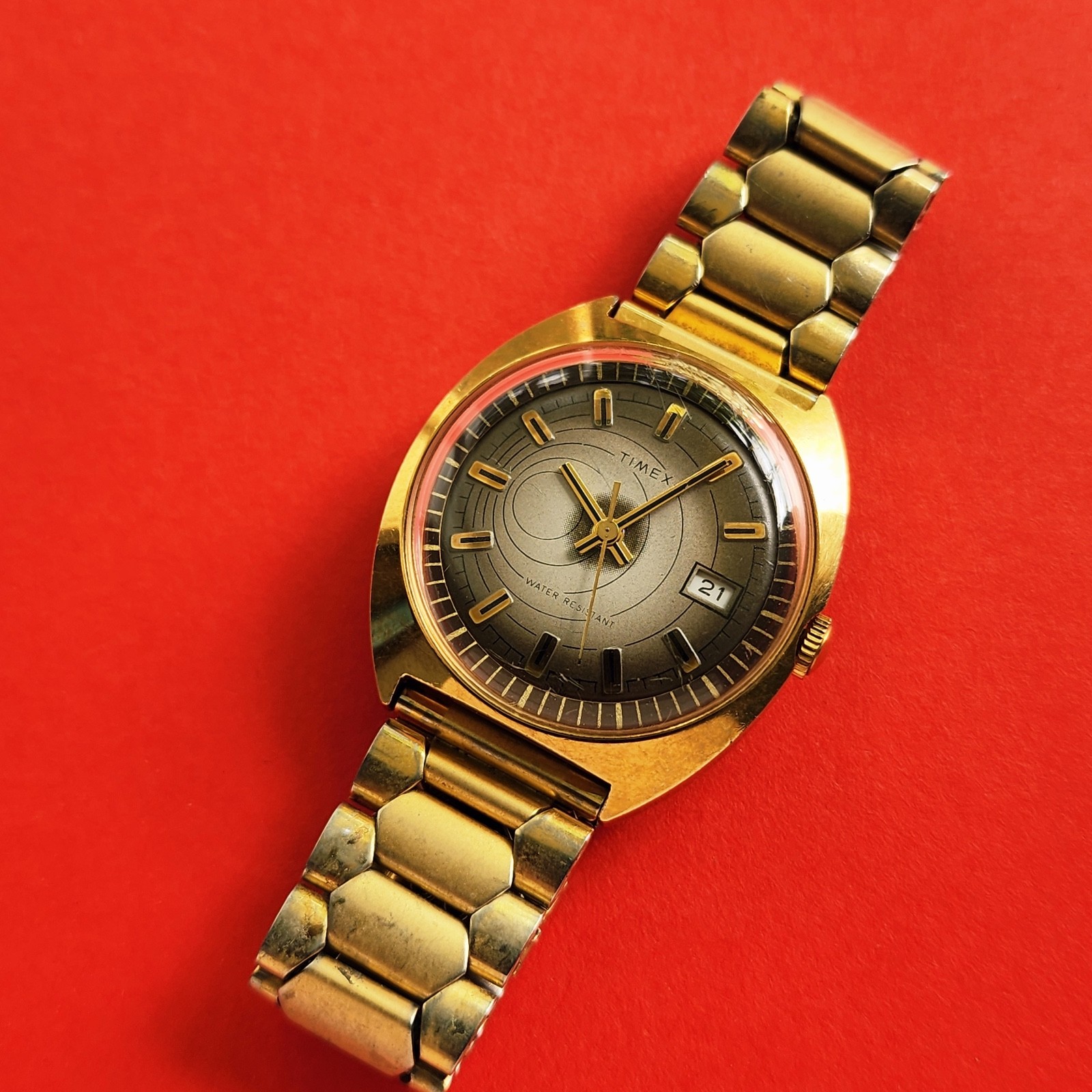 Timex 1974 Marlin Rare Solar System Orbital Dial Mechanical Movement Vintage