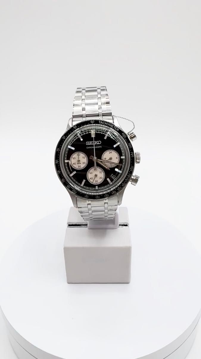 Seiko SBTR055 Selection Mens Chronograph Quartz Watch Black 38.7mm