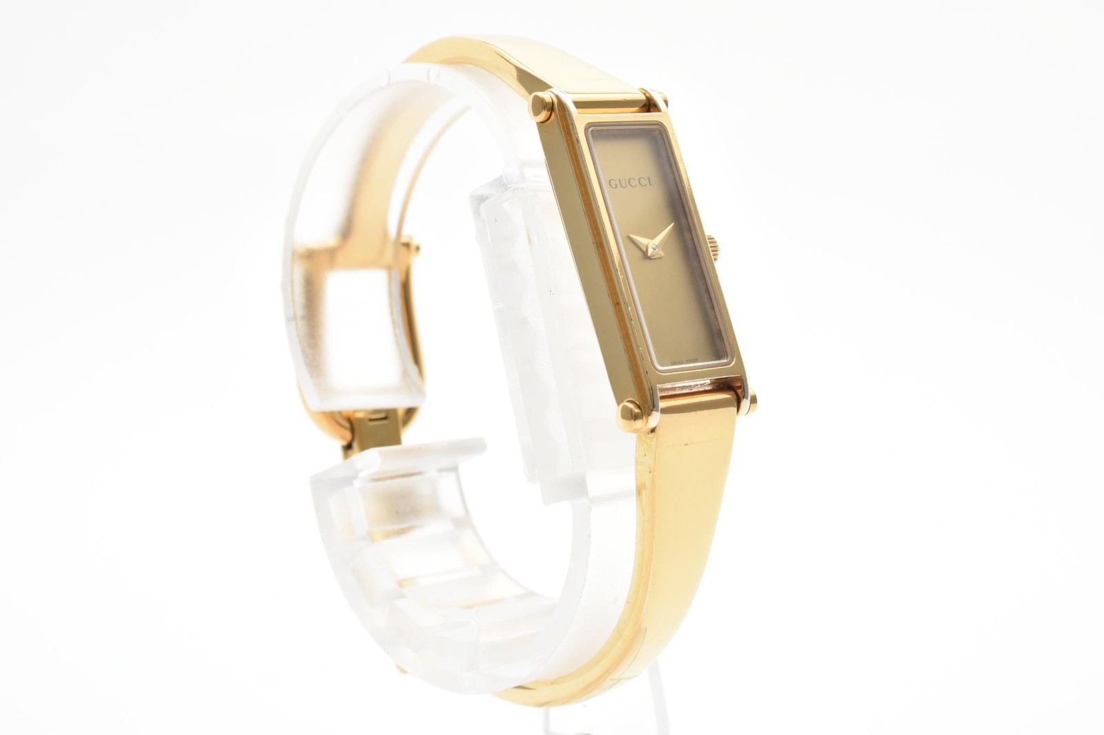 Vintage [N MINT] GUCCI 1500L Gold Dial 12mm Qz Bangle Ladies Watch JAPAN