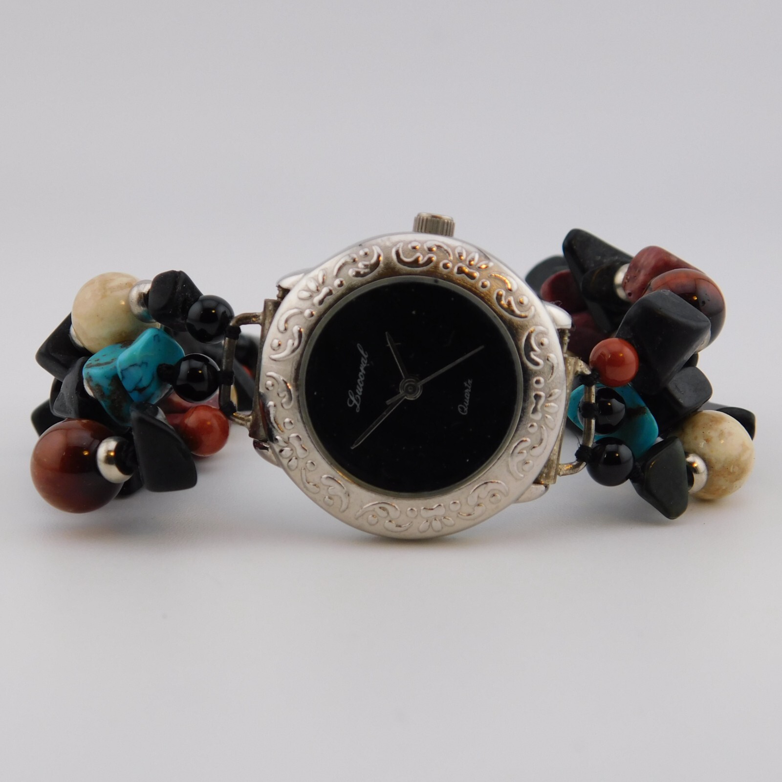 Lucoral 188 Stones Bracelet Quartz Analog Women’s Watch Sz. 6 1/2″ New Battery