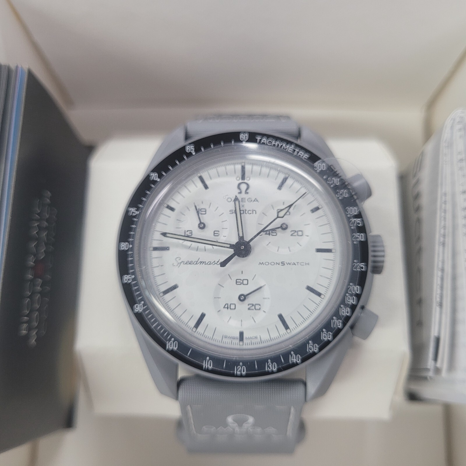 Swatch x Omega Bioceramic MoonSwatch 1965 Grey White