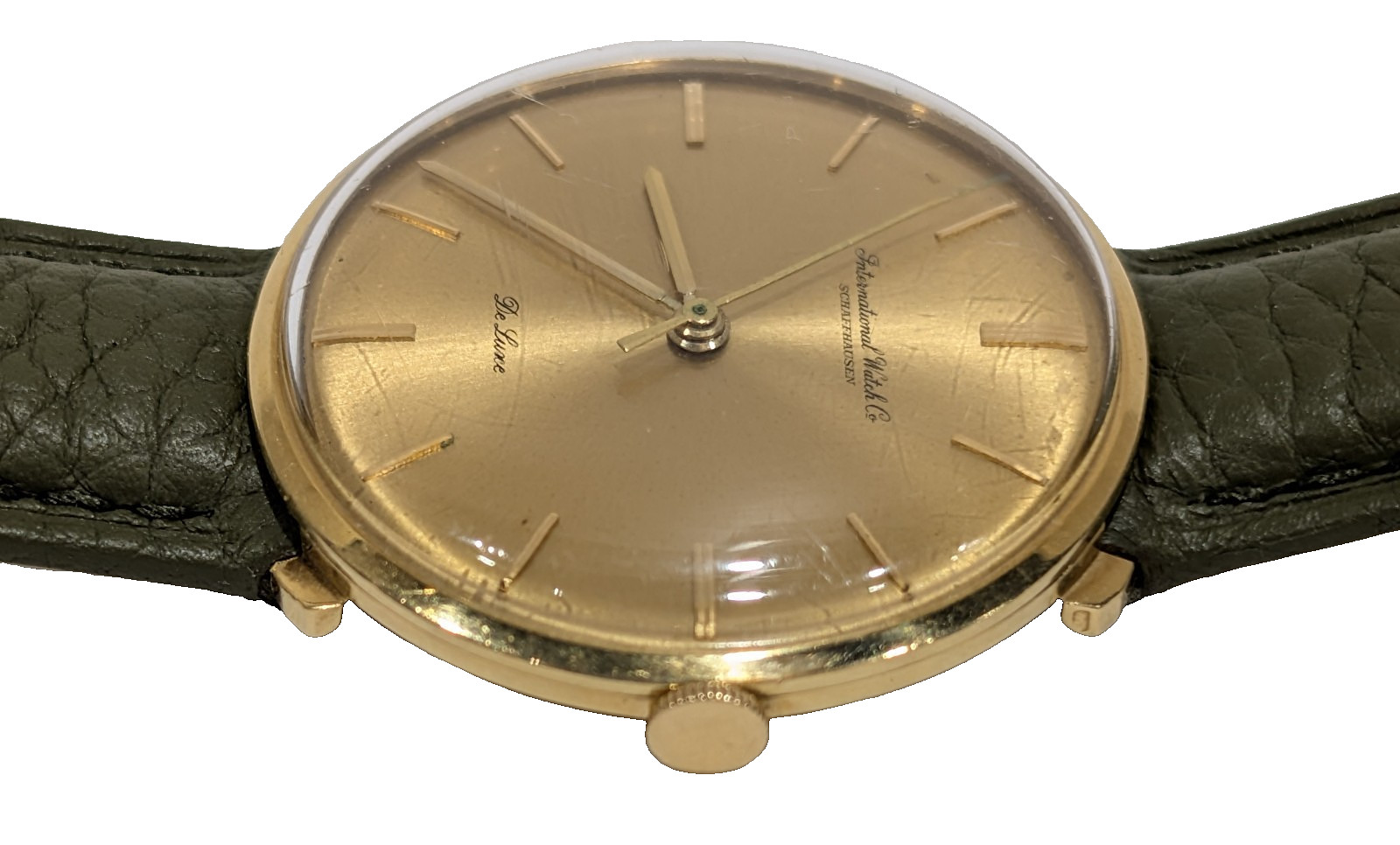 18K Solid Gold IWC De Luxe Wristwatch Swiss Made