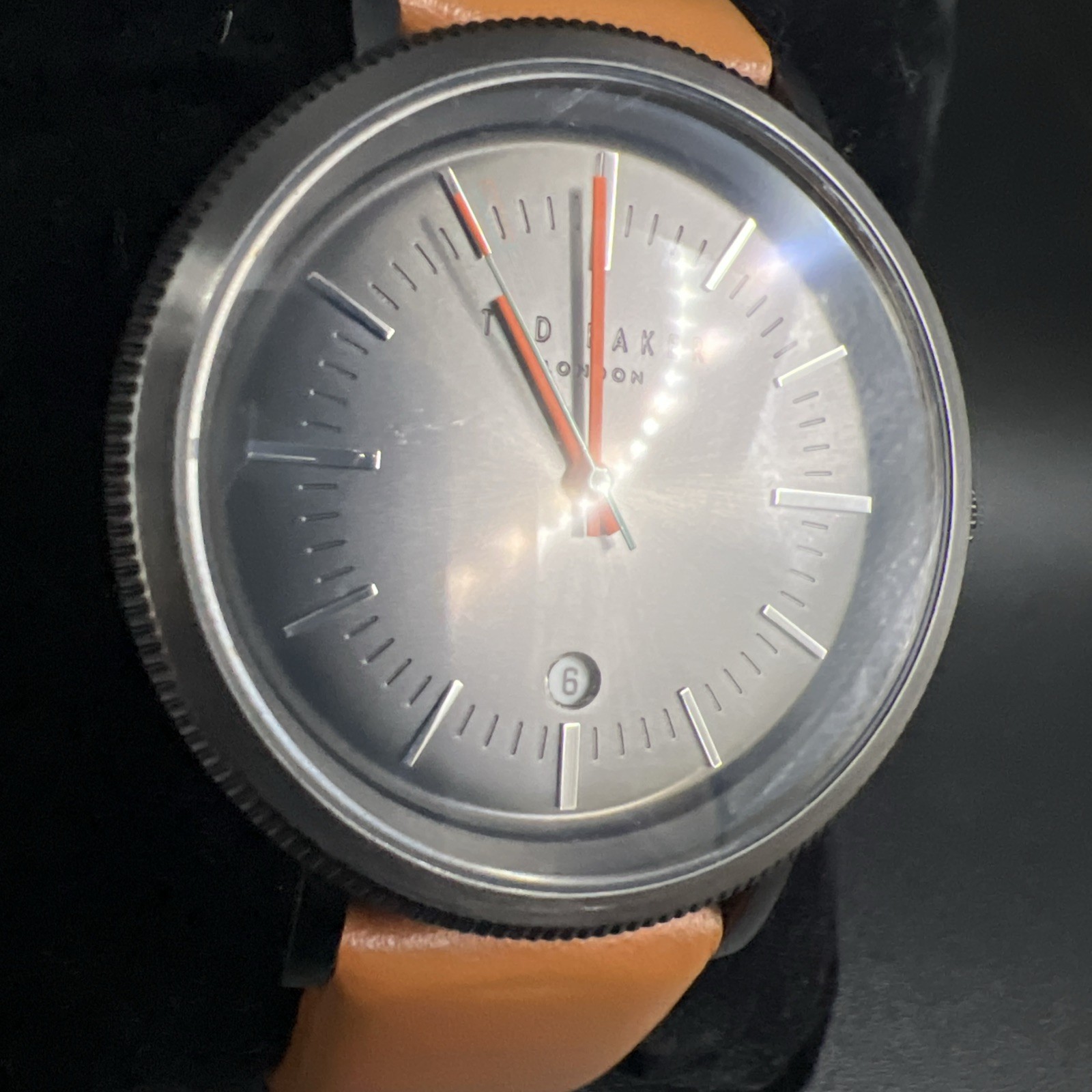 Ted Baker London Men’s 10” Watch (works) Brown Leather Gunmetal 10031504