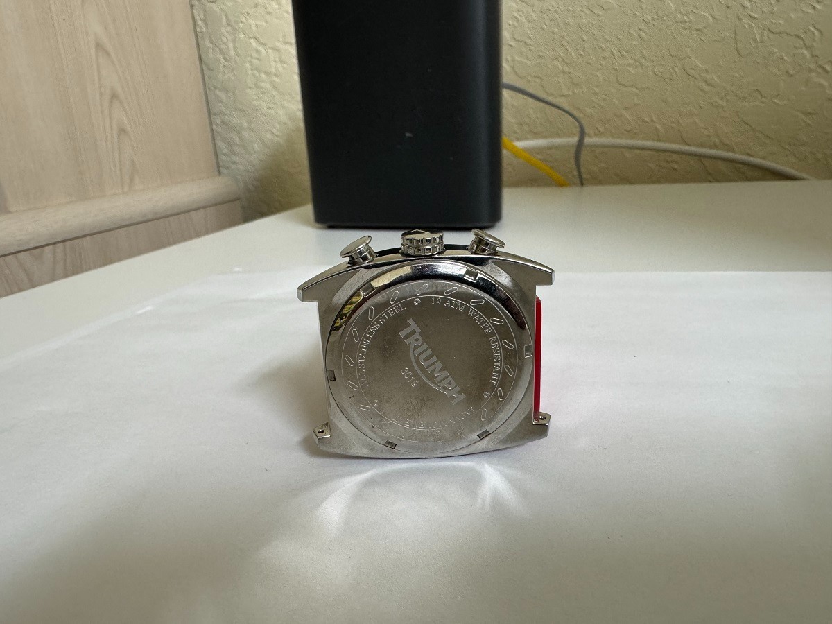 NOS Men’s Triumph Motorcycle 3019 dashboard chronograph watch NO BAND
