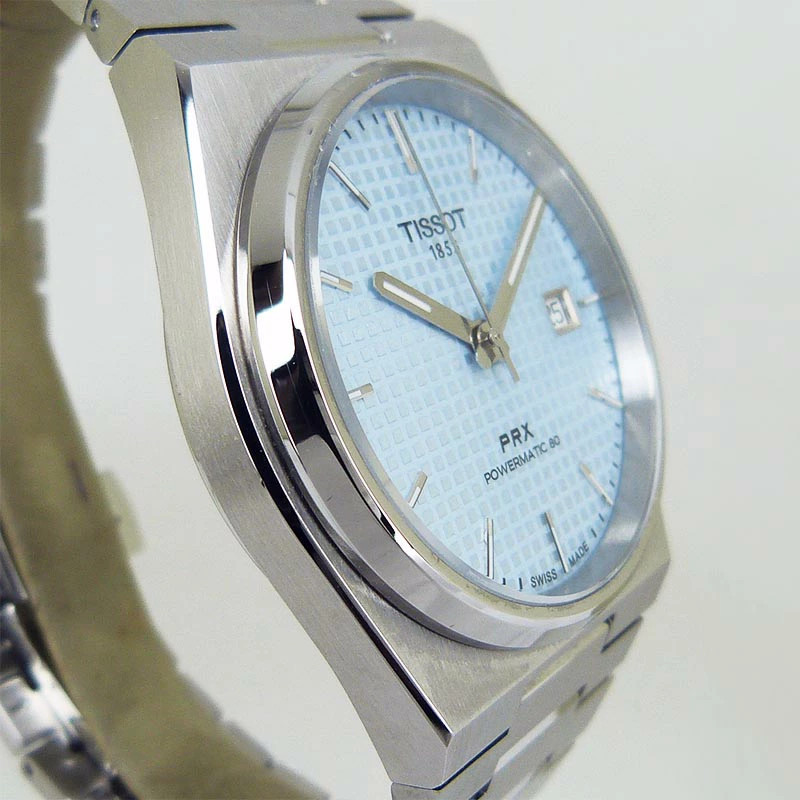 Tissot PRX Automatic Watch Ice Blue Dial 40mm SS 100M Water From Japan