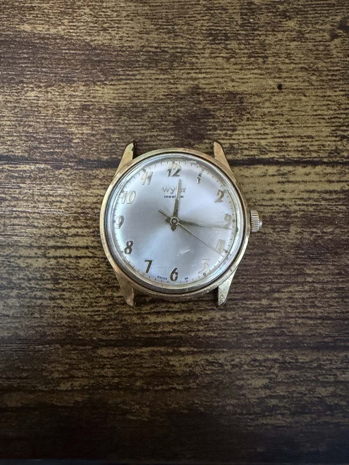 Vintage 1960s Wyler Incaflex Men’s Gold-tone Watch Face Only Working