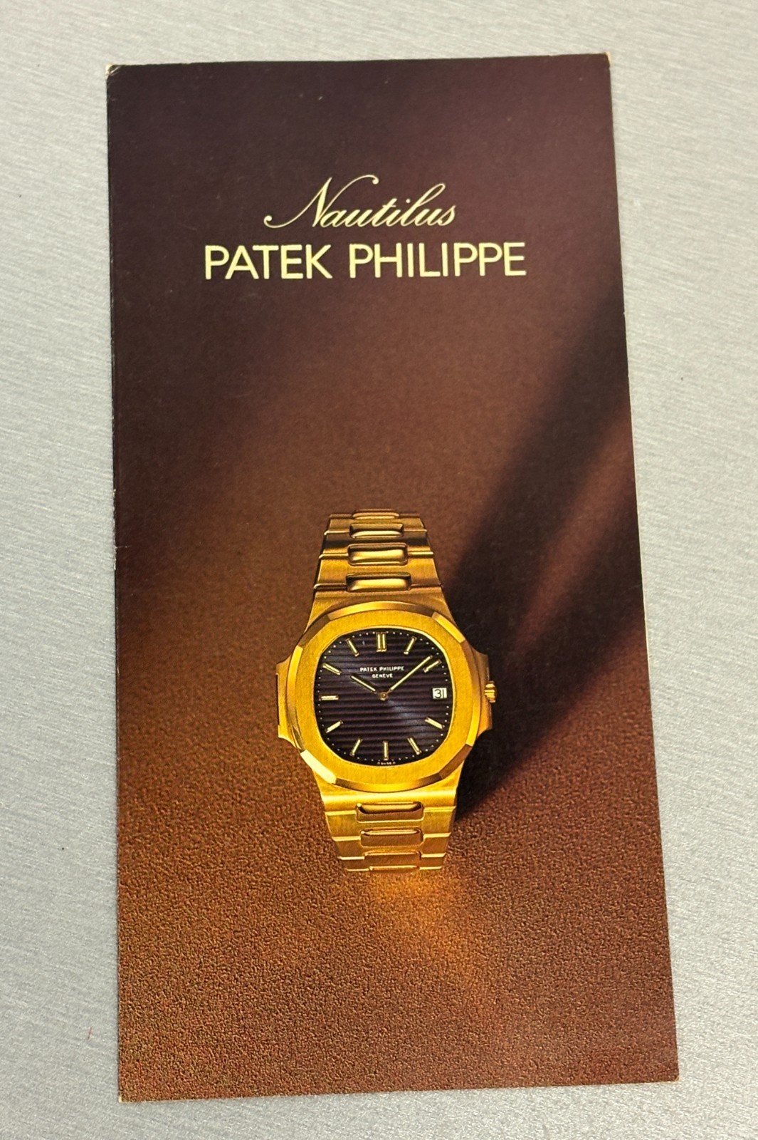 VERY RARE PATEK PHILIPPE NAUTILUS ORIGINAL FACTORY TBROCHURE – VERY NICE!