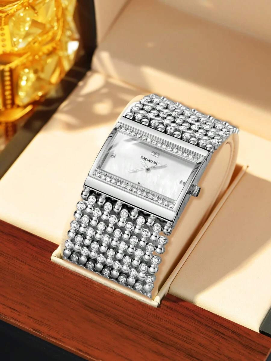 Women’s Diamond Quartz Watch Gold Silver Luxury Crystal Casual Wedding Gift