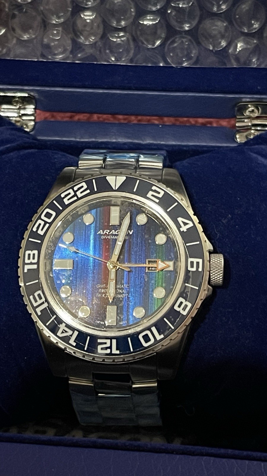 Aragon A723RAN DM Tungsten GMT 50mm