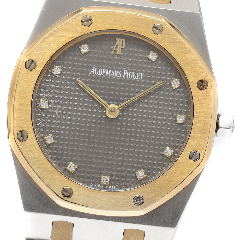 AUDEMARS PIGUET Royal oak 11P diamond 2 tone gray Dial Quartz Men’s Watch_934087