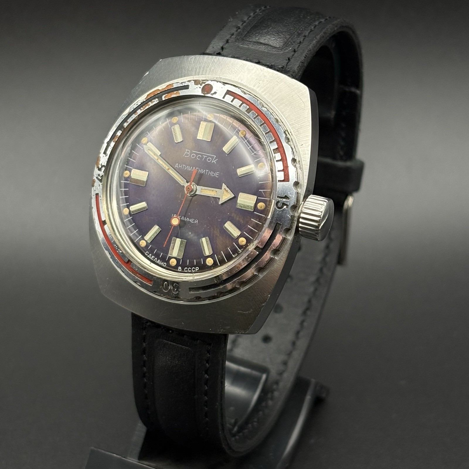 Vintage Soviet watch Vostok amphibia barrel 2209 18 jew. military made in USSR
