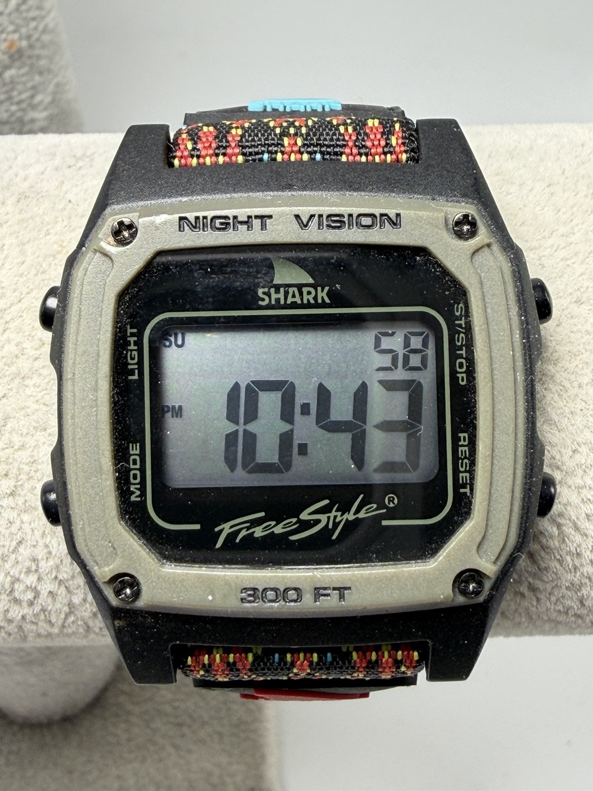 Freestyle Shark FS101193 New Battery Digital Watch 37MM 8″ Nylon Band Rare