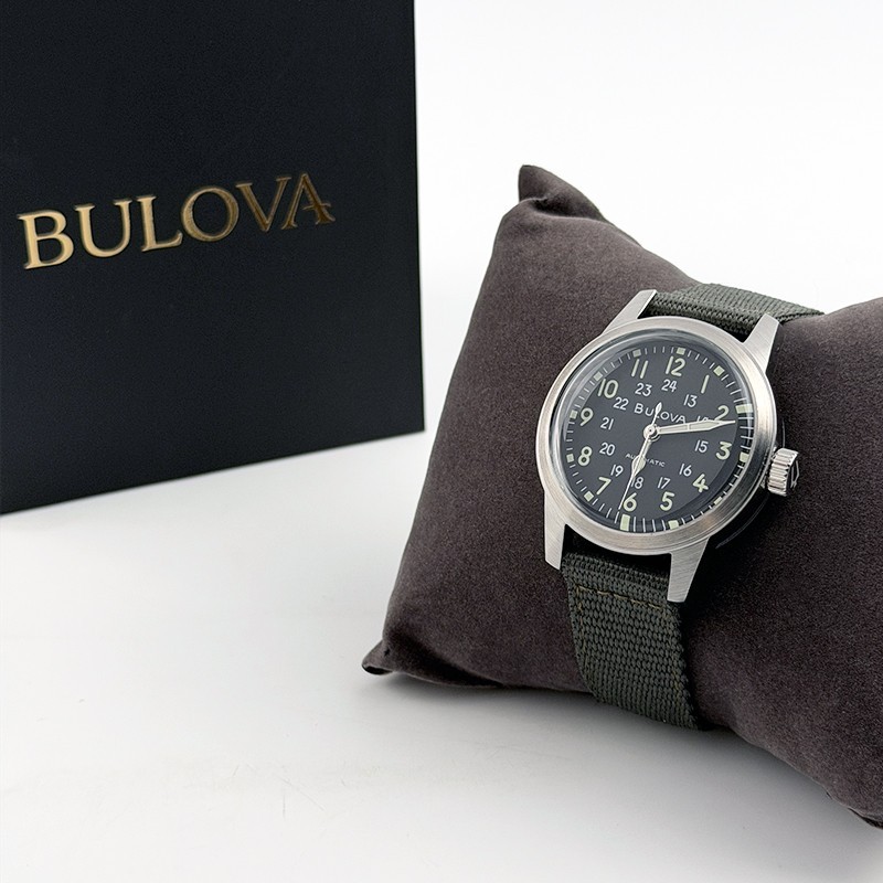 Bulova VWI Special Edition Hack Men’s New Black Dial Automatic Watch 38MM 96A259
