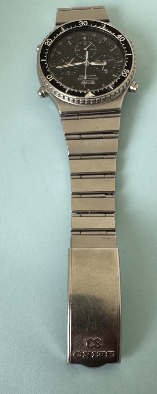 Seiko 1980’s 7A28-7049 Quartz Chronograph Sports 100 15 Jewel Watch(Read descrip