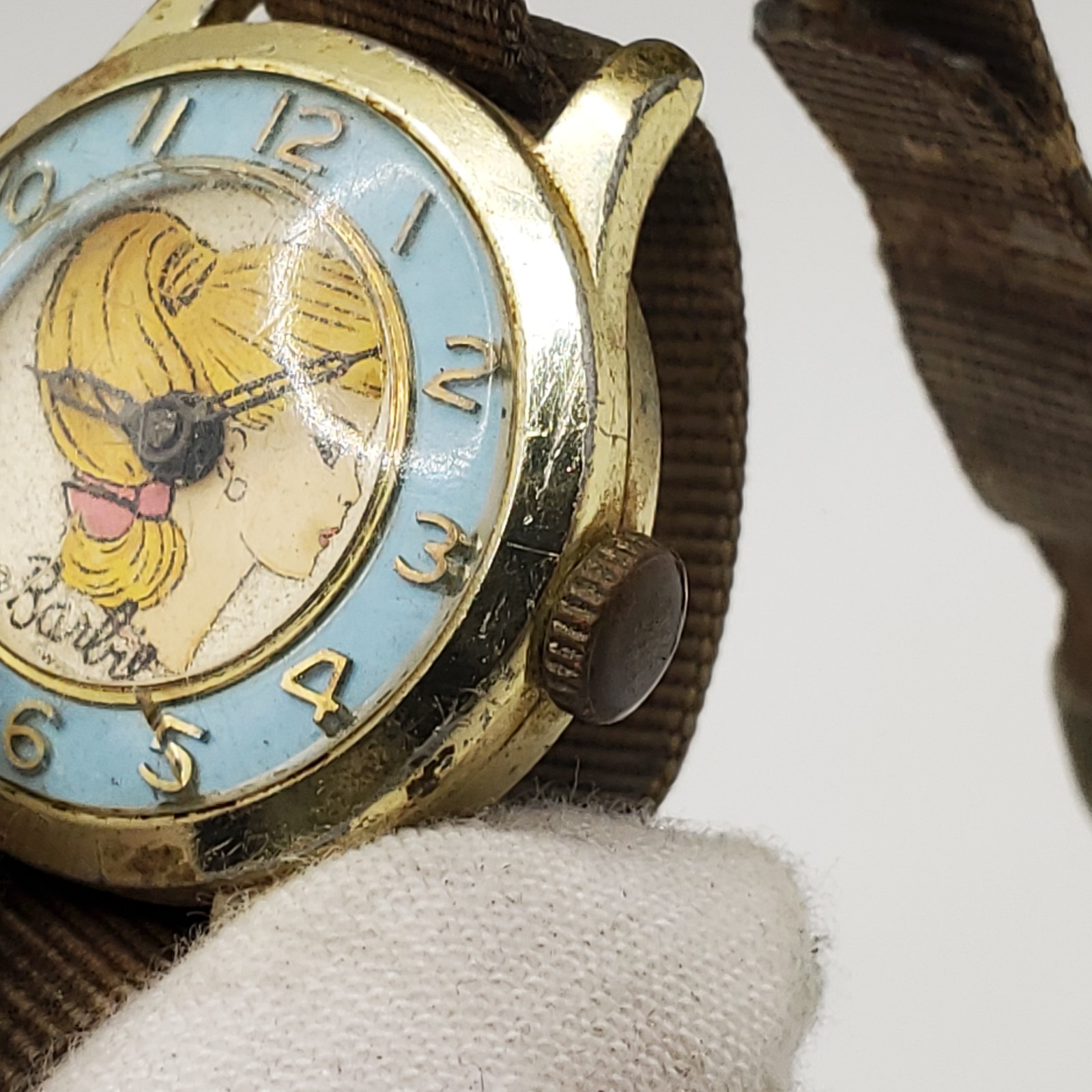 Vintage Antique Swiss Made Barbie Fashion Watch Mattel For Parts Or Repair