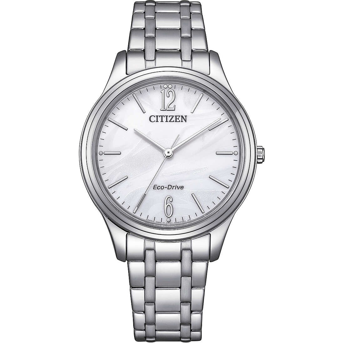 CITIZEN Lady EM0411-71A White Steel Strap Watch