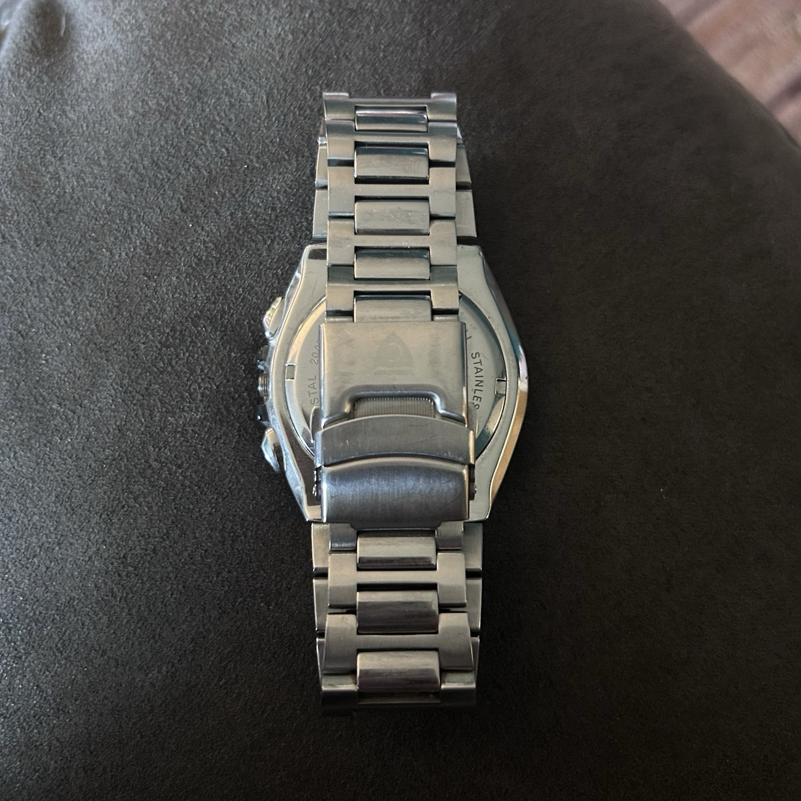 CROTON Men’s SS Bullet Proof Chronomaster Chronograph Missing Crown