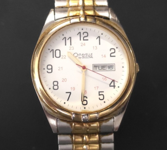 Men’s Caravelle By Bulova Watch 45C13 Silver/Gold