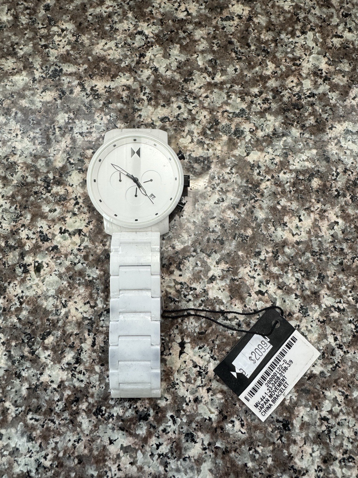 Brand New MVMT Men’s Chrono Ceramic Watch 45MM Gloss White