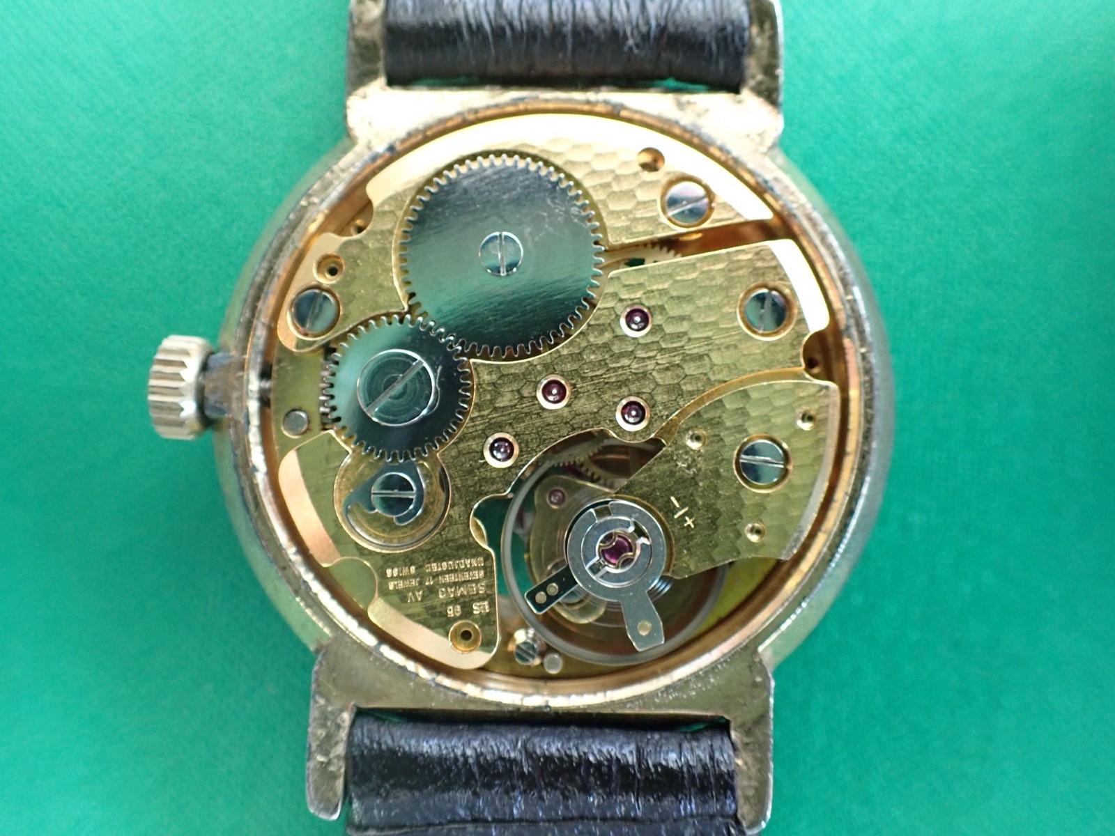 Vintage JEAN PIERRE Swiss Skeleton Watch 17 Jewel Incabloc Manual Wind