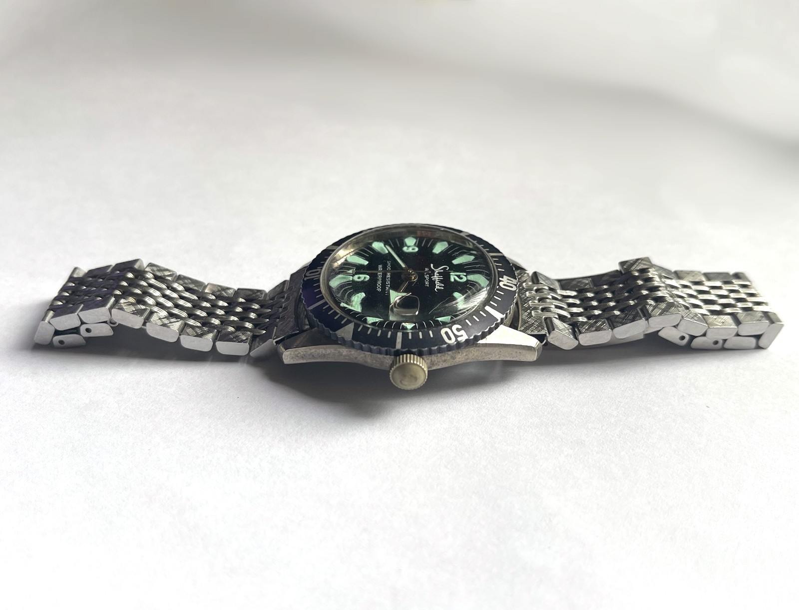 Adam-12 Malloy & RARE Bracelet Prop Type, Sheffield Allsport Dive Watch, Runs OK