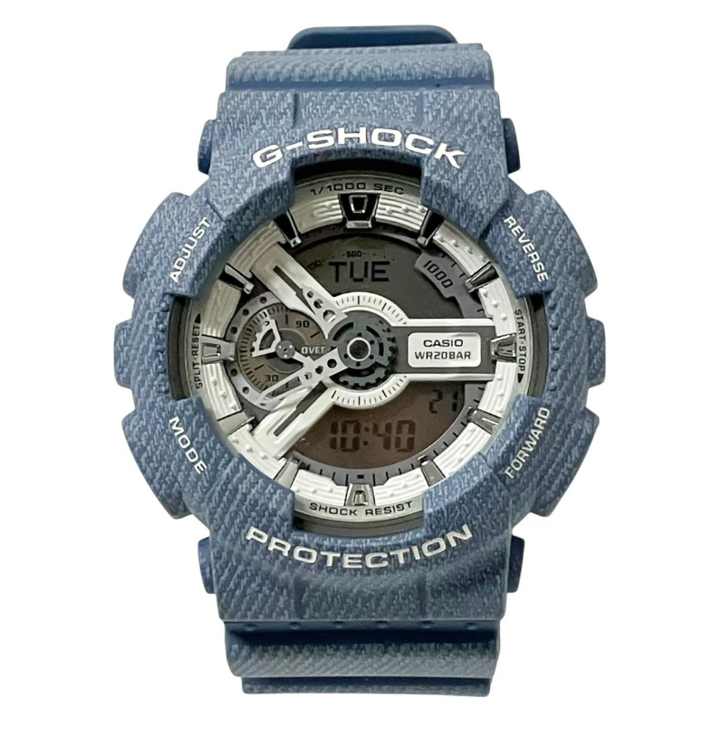 Casio G-Shock GA-110DC-2A7 Denim Color Blue Men’s Watch New Battery Works 5146