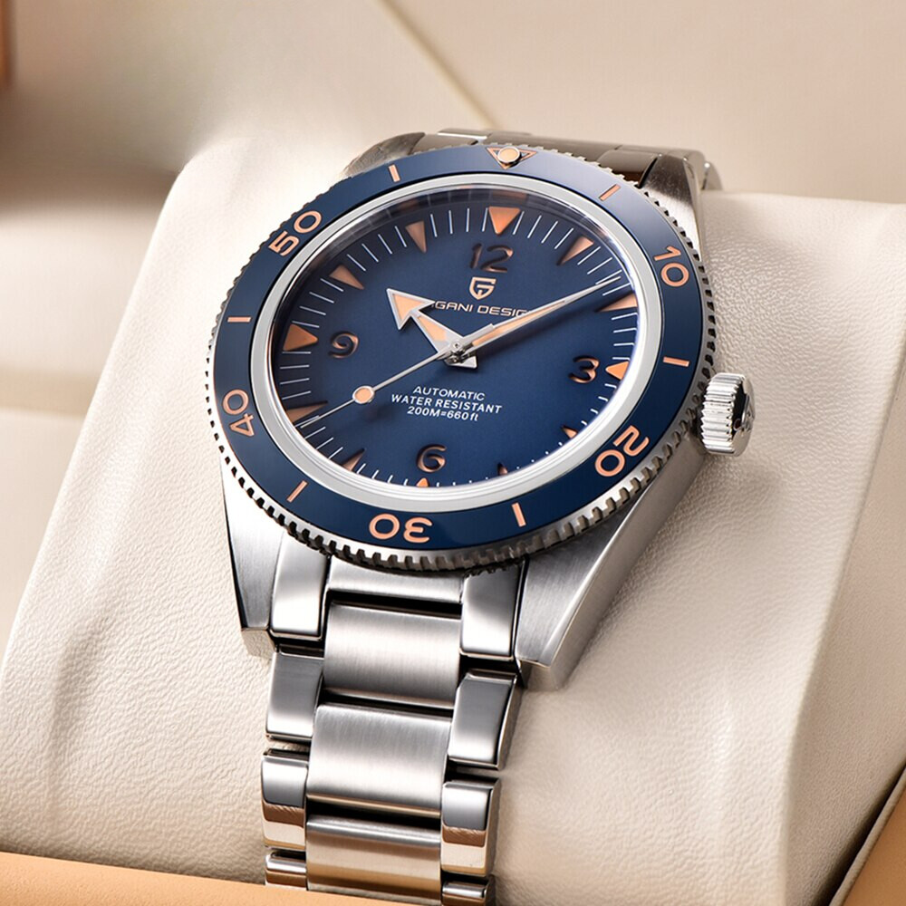 Mens 41mm Automatic Mechanical Watch Retro Classic Waterproof Business Sport