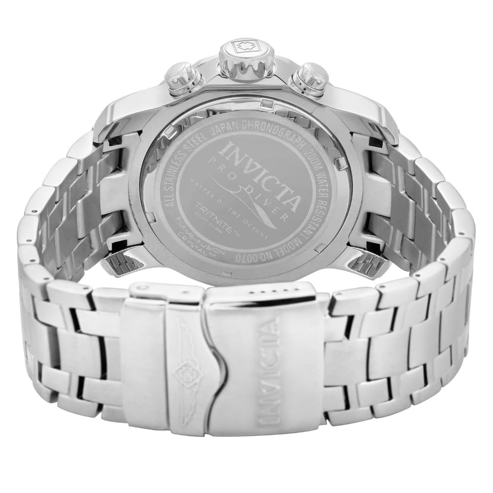 Invicta Mens 0070 Pro Diver Collection Stainless Steel and Blue Dial Watch