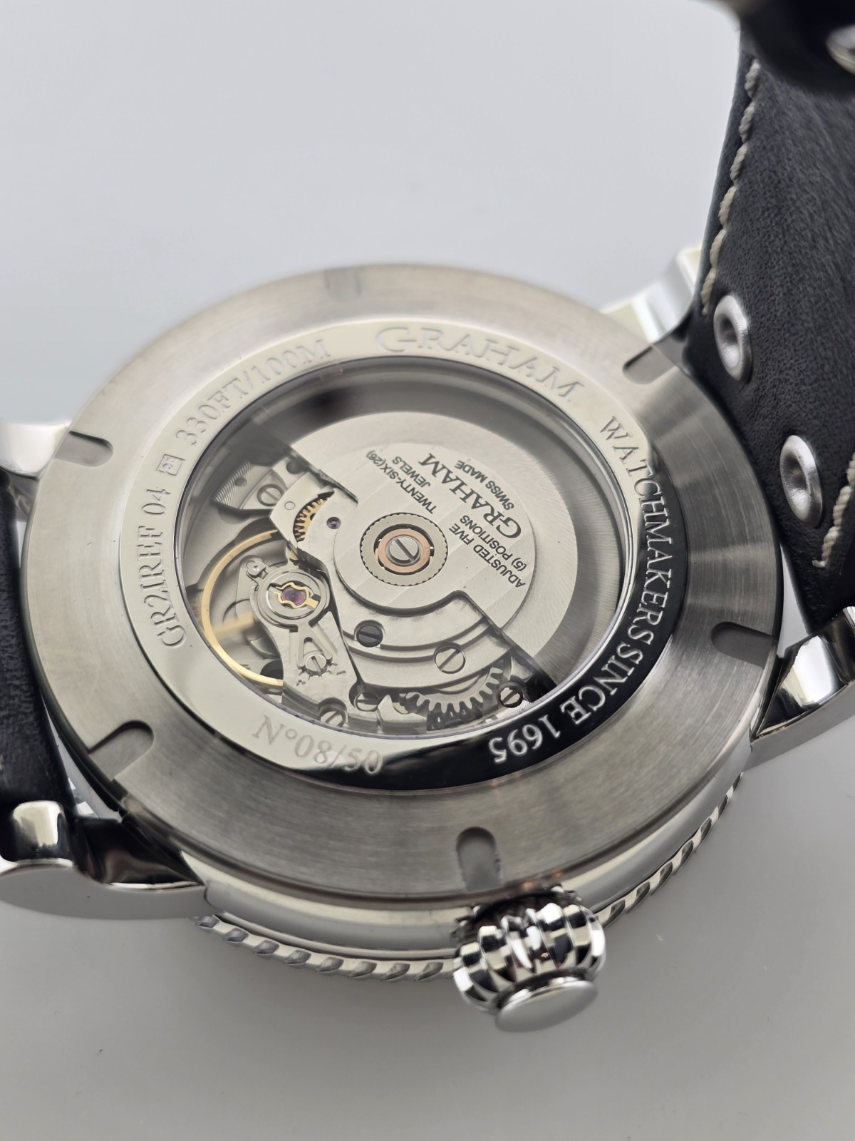 Graham Fortress City GMT 2FOBC.G04A 44MM S/S Left Handed Auto Strap Watch.New.BP