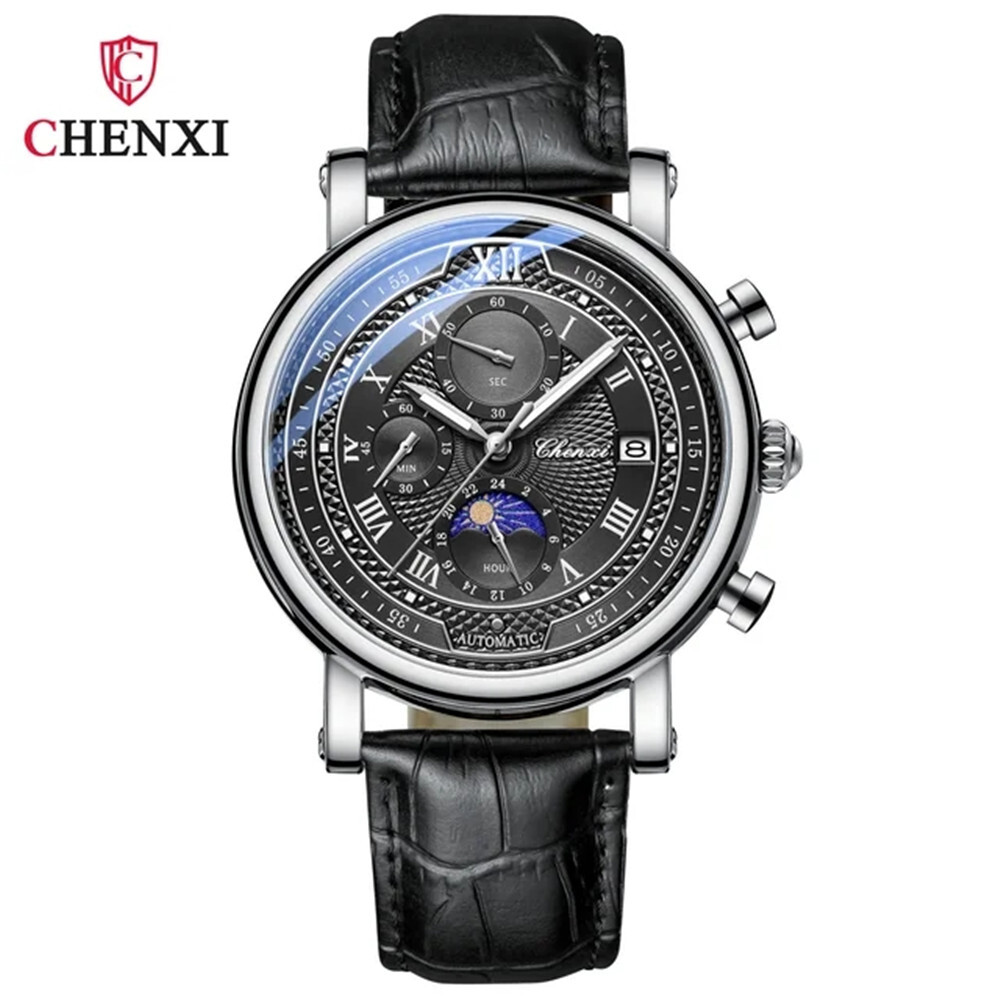 CHENXI Watch Male Roman Numeral Chronograph Wristwatch Luminous Men Quartz Watch